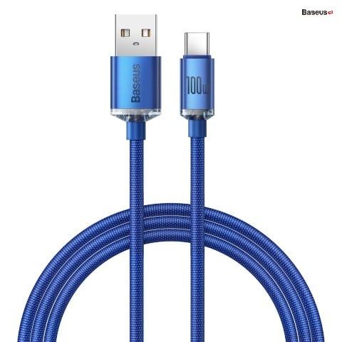  Cáp Sạc Siêu  Nhanh Baseus Crystal Shine Series Fast Charging USB to Type-C 100W (Supercharge 5A  Data Cable) 