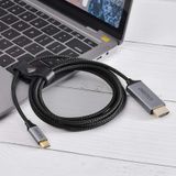  Cáp chuyển C to HDMI2.0 Choetech XCH-1804 xuất Video 4K@60Hz cho Laptop/Macbook/iPad/Tablet/Smartphone (XCH 1804, 1.8m, Type C to HDMI Male, Đầu gập chữ L) 