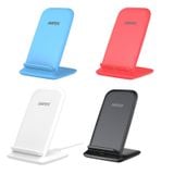  Đế sạc nhanh không dây 10W kiêm giá đỡ điện thoại CHOETECH T555 -S 10W Fast Wireless Charging Stand (2Coils) 