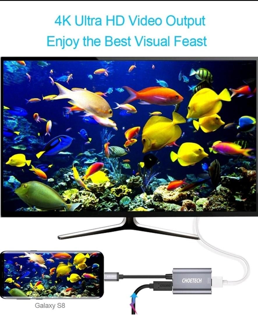  Bộ chuyển đổi Type C sang Mini DP Choetech M06 4k@60Hz Adapter (HUB-M6, USB-C to Mini Display Port  Type C PD Charging) 