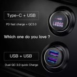  Bộ tẩu sạc nhanh đa năng dùng cho xe hơi Baseus Circular Plastic PPS Car Charger (30W, PD/ QC 3.0/ SCP/ AFC, Quick Charger ) 