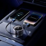  Tẩu Sạc Đa Năng Kèm Cáp Sạc Baseus Enjoyment Max 60W (With Built-in C+Lightning / C+C Retractable Cables 0.8m, 180° Rotation Design) 