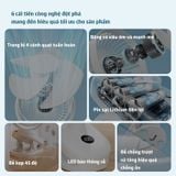  Quạt tích điện tuần hoàn đế kẹp đa năng RTAKO Four-leaf Circulating Clip Fan (3600mAh, 48H) 
