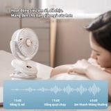  Quạt tích điện tuần hoàn đế kẹp đa năng RTAKO Four-leaf Circulating Clip Fan (3600mAh, 48H) 