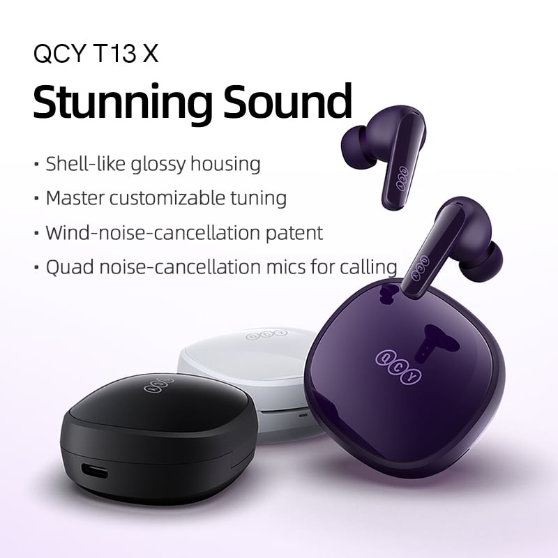  Tai Nghe Không Dây TWS QCY T13X (Bluetooth v5.3, 8H, ENC) 