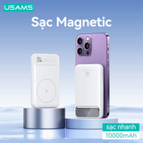  Pin Dự Phòng Không Dây MagSafe USAMS CD214 PB72 10000mAh 20W (QC3.0, Dual Port, Digital Display) 