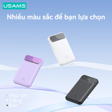  Pin Dự Phòng Không Dây MagSafe USAMS CD214 PB72 10000mAh 20W (QC3.0, Dual Port, Digital Display) 