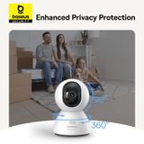  Camera Quan Sát Baseus Security P1 Indoor Camera 3K (Zoom 8X, 2.4G/5G Wifi, Xoay Ngang 360°, Dọc 90°, Phát Hiện Trẻ Em Khóc) 