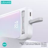  Pin Dự Phòng Không Dây USAMS CD219 10000mAh 20W (15W Wireless Charging, With Type-C Cable & Bracket) 