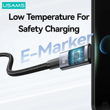  Cáp Sạc Nhanh 6 in 1 USAMS SJ737/SJ738 240W USB/Type-C sang M+L+C (480Mbps) 