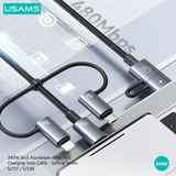  Cáp Sạc Nhanh 6 in 1 USAMS SJ737/SJ738 240W USB/Type-C sang M+L+C (480Mbps) 