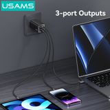  Củ Sạc Nhanh 2C+1A GaN USAMS CC273 65W (With Type-C Built-in cable) 