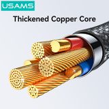  Cáp Sạc Nhanh C to C USAMS SJ750 100W (480Mbps, Colorful LED Light) 