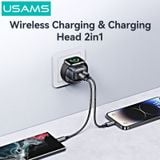  Củ Sạc Nhanh Đa Năng C+A GaN USAMS CC293 T67 20W (With iWatch Charger) 