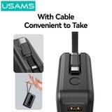  Pin Dự Phòng USAMS CD243 20000mAh 65W (Digital Display, 3-Port, With Built-in Type-C Cable, 3C Certification) 