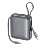  Pin Dự Phòng USAMS CD240 10000mAh 20W (Digital Display, With Dual Built-in C+Lightning Cable) 