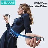  Củ Sạc Nhanh 2C+1A GaN USAMS CC300 65W (With Type-C Rectangle Built-in cable) 