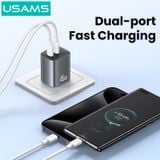  Củ Sạc Nhanh 2C GaN USAMS CC306 45W (Dual Type-C port, Multiple Protection) 