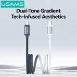 Cáp Sạc Nhanh C to C USAMS SJ756 60W (1.2m, 480Mbps, Nylon Braided Cable) 