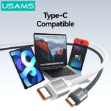  Cáp Sạc Nhanh C to C USAMS SJ756 60W (1.2m, 480Mbps, Nylon Braided Cable) 