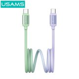  Cáp Sạc Nhanh C to C USAMS SJ756 60W (1.2m, 480Mbps, Nylon Braided Cable) 