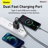  Cốc sạc nhanh siêu nhỏ gọn Baseus Compact Quick Charger 20W (USB + Type C Dual Port, 20W PD/QC 3.0 Multi Quick Charge Support) 