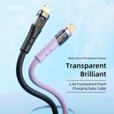  Cáp Sạc Nhanh USB to Lightning ROCK Z21 Transparency Series 2.4A (1.2m) 