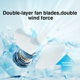  Quạt tuần hoàn tích điện để bàn RTAKO D06 Desktop Dual-Layer Circulating Fan (4000mAh, Xoay 360°, 5-Gear, 9H) 