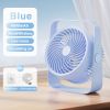  Quạt tuần hoàn tích điện để bàn RTAKO D06 Desktop Dual-Layer Circulating Fan (4000mAh, Xoay 360°, 5-Gear, 9H) 