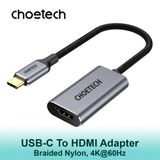  Cáp chuyển Type C to HDMI 2.0 Choetech H12 4K Adapter (USB-C to HDMI 4K@60Hz Adapter for Macbook/Laptop, iPad Pro/Tablet, Smartphone) 