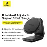  Giá Đỡ Điện Thoại Vòng Từ Tính Kiêm Sạc Không Dây Baseus PrimeTrip Series C02 Mega (Qi2, 15W, Để Bản + Táp Lô, 360°) 