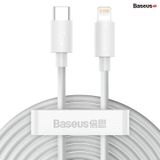  Bộ 02 cáp sạc nhanh Baseus Simple Wisdom (USB to Lightning/ Type C / Micro USB, C to iPhone,  ABS/ TPE, Fast charge and Data Cable） 