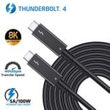  Cáp C to C Xuất Video Choetech A3010 Thunderbolt 4 Cable (0.8m, 40Gbps, 8K@30Hz/5K@60Hz/Dual 4K Video Support, Sạc PD 100W) 