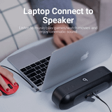  Dây cáp âm thanh chất lượng cao AUX Audio 3.5 VENTION Right Angle BANHF (Flat cable, 1M, AUX Cable 3.5mm) 