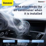  Quạt mini tiện dụng cho xe ô tô Baseus Departure Vehicle Fan (5V, 3 mức tốc độ, Gắn lưng ghế hoặc khe gió) 