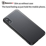  Ốp lưng chống nhiệt Baseus Small Hole Dots Case LV183 cho iPhone X (  Small Hole Case - Luxury Smooth High Quality Hard Plastic) 