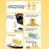  Củ Sạc Nhanh 2C+1A ROCK Crayon Shinchan Ice²Cube 65W (9-Layer Safety Protection) 