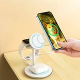  Đế sạc không dây Magsafe Qi2 Choetech T585-F Magleap Duo 3in1 Wireless Charger 15W (iPhone/Airpods/Apple Watch, Magnetic Wireless Quick Charger) 