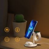 Đế sạc không dây Magsafe Qi2 Choetech T585-F Magleap Duo 3in1 Wireless Charger 15W (iPhone/Airpods/Apple Watch, Magnetic Wireless Quick Charger) 