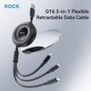  Cáp Sạc Đa Năng ROCK G16 3-in-1 USB to M+L+C 3.5A (1m, 480Mbps) 