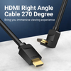  Cáp HDMI2.0 4K Right Angle 270° VENTION AAQ (4K@60Hz, 18Gbps, HDR) 