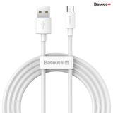 Bộ 02 cáp sạc nhanh Baseus Simple Wisdom (USB to Lightning/ Type C / Micro USB, C to iPhone,  ABS/ TPE, Fast charge and Data Cable） 