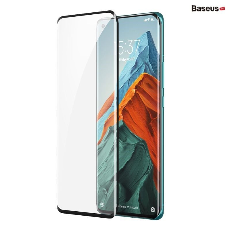  Baseus 0.25mm Full Screen Curved Surface Full Rubber Tempered Glass Film for Mi10/10 Pro/10S (1pcs/pack) 