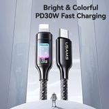  Cáp Sạc Nhanh C to Lightning USAMS SJ749 30W (480Mbps, Colorful LED Light) 