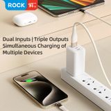  Cáp Sạc Nhanh 3 Đầu ROCK G20 Transparency Series 3 in 2 Multifunctional Fast Charging Cable 