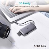  HUB chuyển đa năng CHOETECH M15 Type C 9in1 Multifunction Adapter (HUB-M15, Type C to HDMI, VGA, USB3.0x3, PD100W, SD/TF Card Reader, RJ-45 LAN Network Adapter) 