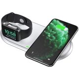  Đế sạc nhanh không dây 2in1 CHOETECH T317 Fast Wireless Charger with Stand for Apple Watch (MFi Certified) 