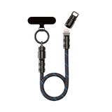  Cáp Sạc Nhanh C to C/C to Lightning Tích Hợp Dây Đeo Chống Rớt Điện Thoại ROCK R15 60W/27W (30CM, 3A, Nylon Braided) 