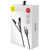  Cáp sạc và truyền dữ liệu tốc độ cao Baseus Excellent tích hợp 3 đầu ( USB Type A to USB Type C/ Micro USB/ Lightning Fast Charging Cable) 