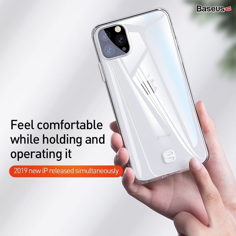  Ốp lưng trong suốt có dây đeo tay chống rớt Baseus Transparent Key Phone Case cho iPhone 11 Series ( TPU Soft Silicone, Dirt-resistant, Prevent Dropping Case) 
